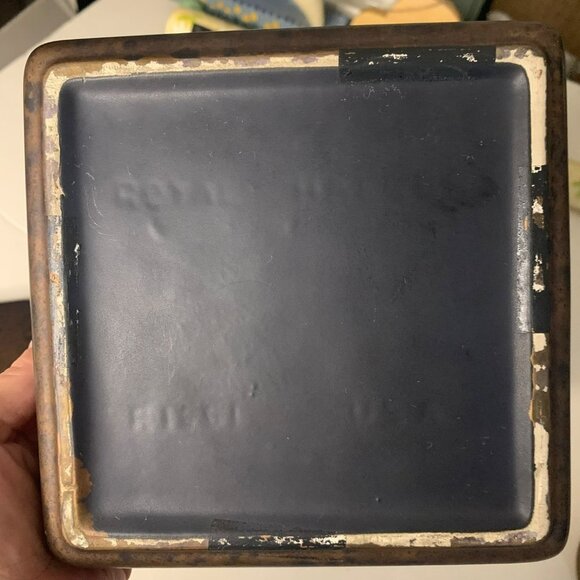 Vintage MCM Royal Haeger Lidded Square Pottery Dish - Picture 7 of 8